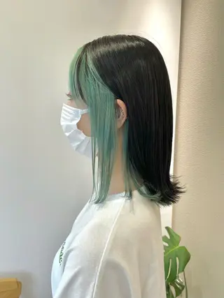 ミディアム カラー 佐々木 美帆のヘアスタイル