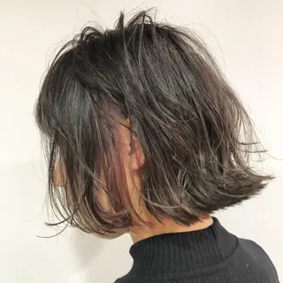 ミディアム カラー 低ダメージパーマ ケアパーマ/武田明大のヘアスタイル