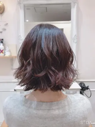 ミディアム カラー ツヤ髪カラー💎 佐藤あきのヘアスタイル