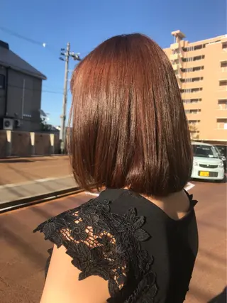 ミディアム カラー 吉川 茉由子のヘアスタイル