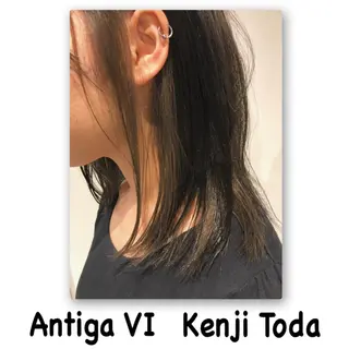 セミロング カラー 二児のパパで店長な 戸田健治のヘアスタイル