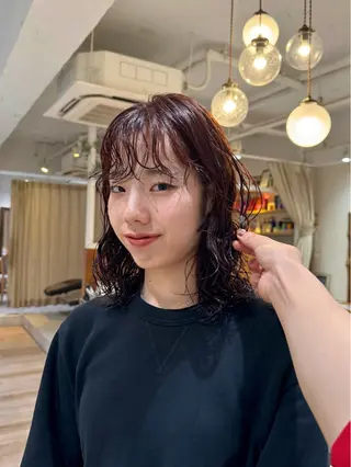 ミディアム パーマ 𝙎𝙚𝙞𝙧𝙖 ☆カット/パーマのヘアスタイル