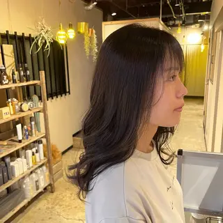 セミロング カラー ヘアアレンジ LaNA hair salon by RELY【ラナ ヘアサロン バイ リライ】所属・LaNA 佐藤なおのヘアスタイル