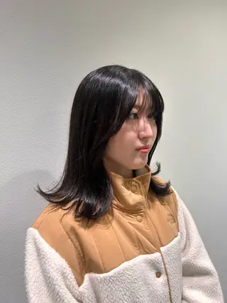 ミディアム 🤎オリーブカラー× パーマ特化💫森口のヘアスタイル