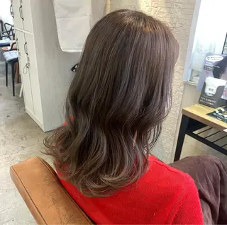 セミロング カラー 心斎橋美容室 ARCHEあやかのヘアスタイル