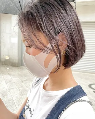ショート カラー 👩🏻ボブ/ 髪質改善ダブルカラーのヘアスタイル