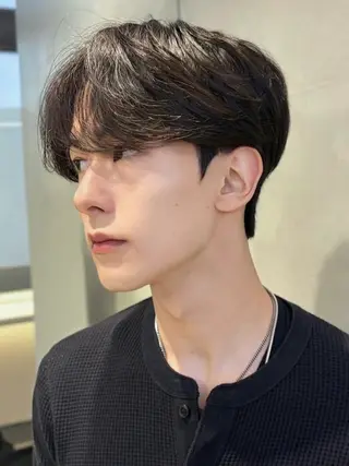 メンズ 韓国レイヤー ☁️🫧森ハリス誠一のヘアスタイル