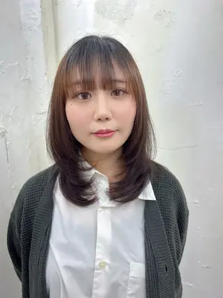 ミディアム レイヤー/エクステ alpha下妻のヘアスタイル