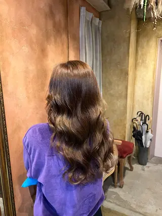ロング カラー ともざねゆか UniQ/岡山駅のヘアスタイル