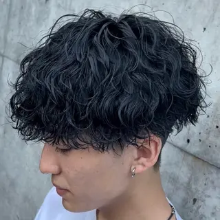 ミディアム パーマ ヘアアレンジ メンズ fifth 石川 凪のヘアスタイル