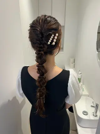 ヘアアレンジ アレンジ/ブラウン カラー HARU🕯のヘアスタイル