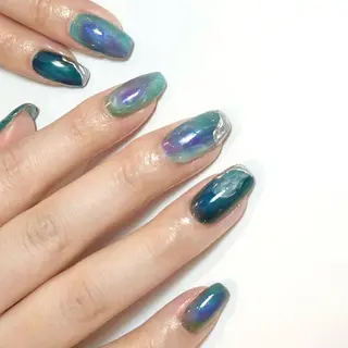 ショート カラー ネイル éclat エクラのネイルデザイン