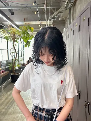 ミディアム パーマ maho/垢抜け カラーパーマメイクのヘアスタイル