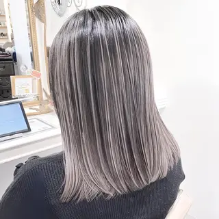 セミロング カラー 山崎俊輔/髪質改善 /バレイヤージュのヘアスタイル