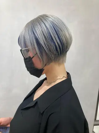 ショート カラー ✳️ウルフ/メンズ/ スパイラルパーマ✳️のヘアスタイル