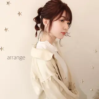 セミロング ヘアアレンジ 市川 千夏のヘアスタイル