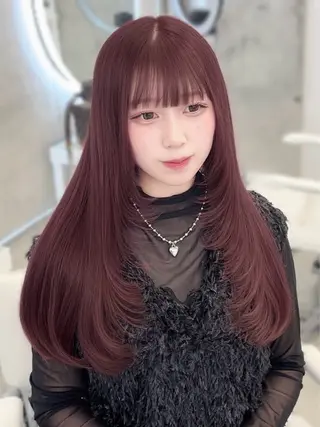 カラー Kana/韓国ヘア /暖色カラー🍒のヘアスタイル