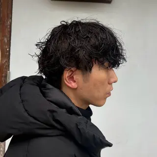 パーマ メンズ 岡田神奈 /デザインパーマ🐝のヘアスタイル