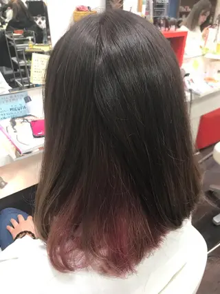 ミディアム カラー 岩谷/ブリーチ 🪽透明感カラーのヘアスタイル