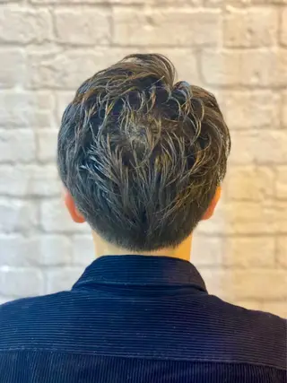 ショート ヘアアレンジ メンズ キッズ メンズカット/パーマ 山崎航平💈のヘアスタイル