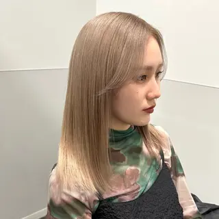 ミディアム カラー ✨髪質改善艶カラー✨ リュウトのヘアスタイル