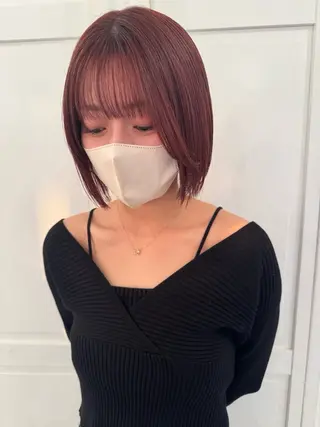 カラー ブリーチカラー🎀 韓国風/寺門美優のヘアスタイル