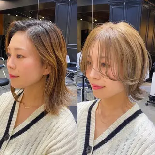ショート カラー 透明感カラー🌿 グレージュ🐺陽介のヘアスタイル
