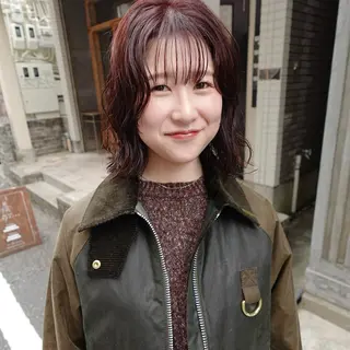 ミディアム パーマ 水原波津輝/ボブ /ニュアンスパーマのヘアスタイル