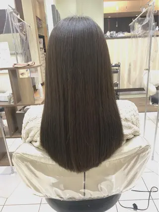 ロング パーマ ブリーチでもできる 縮毛矯正相原慎🌈のヘアスタイル