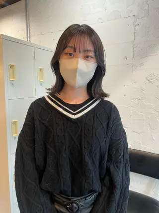 ミディアム カラー パーマ ヘアアレンジ satsuki 暖色・ブラウンカラーのヘアスタイル