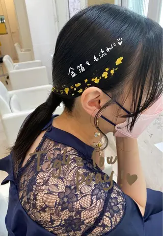 ミディアム カラー ヘアアレンジ マツエク・マツパ アイブロウ 透明感カラー🫧ヘア セット🫧松本菜月の眉毛・アイブロウイメージ