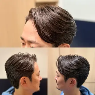 ショート パーマ メンズ メンズカットフェード パーマ/前山竜貴のヘアスタイル