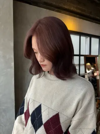 カラー クキノケイカ /暖色カラーのヘアスタイル