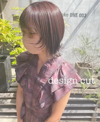 ショート カラー パーマ ヘアアレンジ maho🤍透明感 カラー/顔周りcutのヘアスタイル