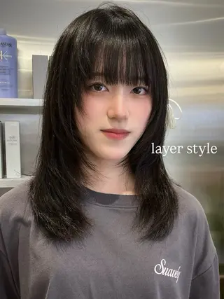 ロング 韓国レイヤー🇰🇷 🤍🎀honokaのヘアスタイル