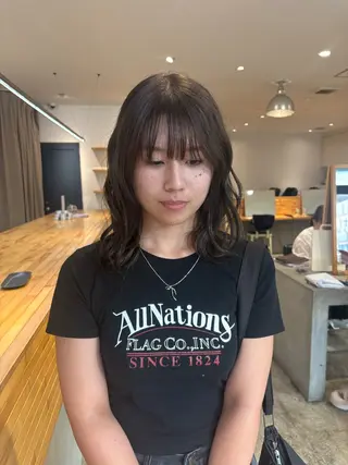 ミディアム NAVY/ Miharuのヘアスタイル