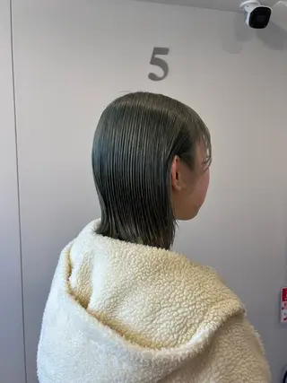 ショート カラー 切りっぱなしBOB 職人💜Anzuのヘアスタイル