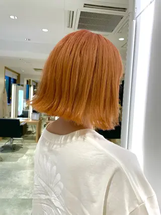 ミディアム カラー 長町/酸性ストレート /曲がる縮毛矯正のヘアスタイル