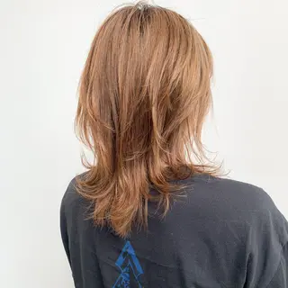 ミディアム カラー 美髪/デザイン /　湯本　哲也のヘアスタイル