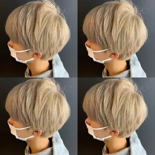 ショート カラー ✨縮毛矯正✖︎顔周り レイヤー✨ナカムラのヘアスタイル