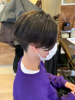 ショート カラー メンズ 無料カットモデル/ 髪質改善/角田 龍汰のヘアスタイル