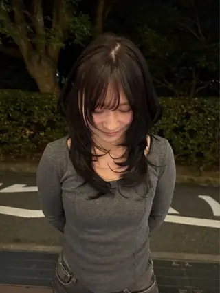 カラー YOKE 桃山台 SAKI♩ ܸのヘアスタイル