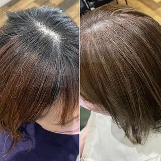 ミディアム カラー 白髪ぼかし ハイライト専門/大嶋のヘアスタイル
