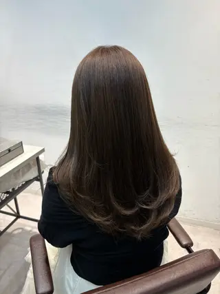 ロング カラー ninaアイドル前髪 ×透明感🎀のヘアスタイル