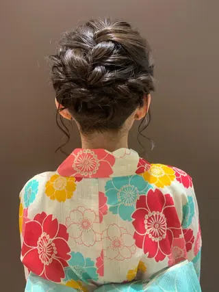 ショート ヘアアレンジ きむえり/髪質改善 /うねり広がり改善のヘアスタイル