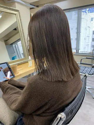 カラー レディースパーマ モデル募集RIKOのヘアスタイル