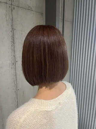 ミディアム カラー ヘアアレンジ ボブ×艶カラー 特化・リクト💥のヘアスタイル