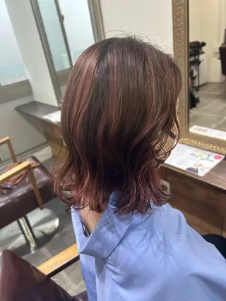 ミディアム カラー メンズパーマ 髪質改善☆有馬のヘアスタイル