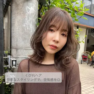 ミディアム カラー Pia ツボイ ケイタのヘアスタイル