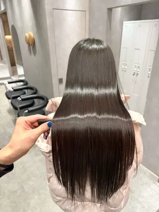 ロング カラー パーマ ヘアアレンジ 縮毛矯正/髪質改善/ ブリーチ毛/木元渓太のヘアスタイル